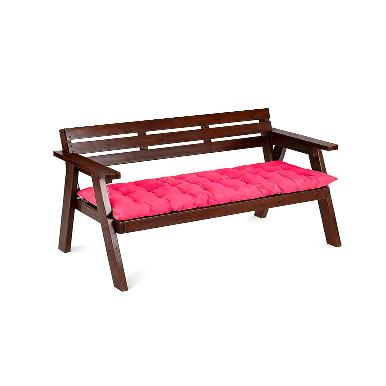Pongpai Indoor/Outdoor Bench Seat Cushions, Garden Patio Swing Chair Pad with Non-slip Design, Thick Rectangle Furniture Padded (Rose red,53x160cm)