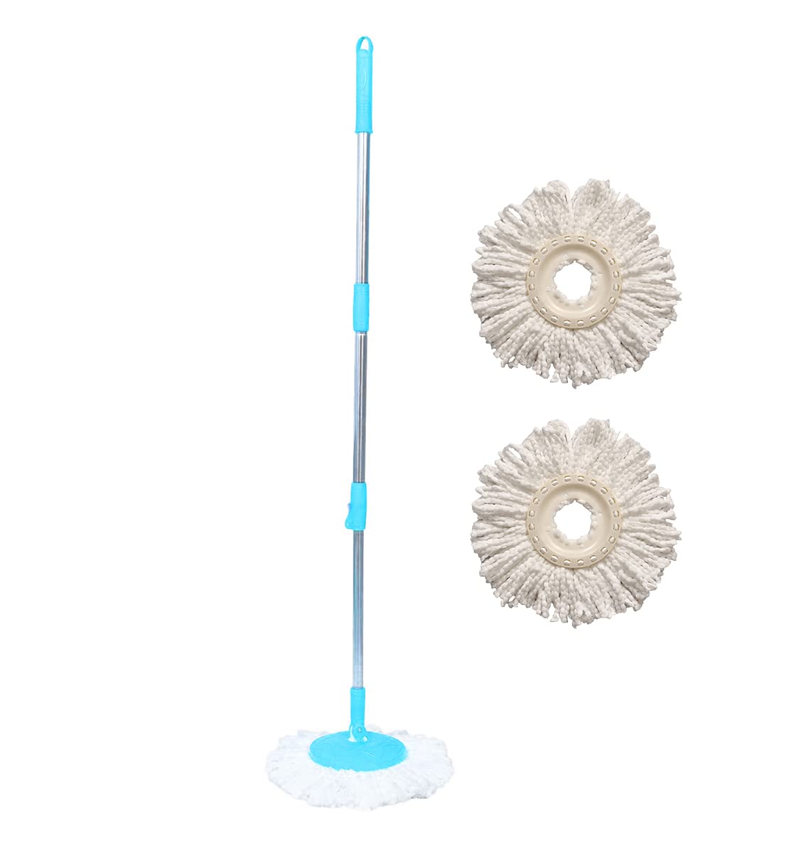 Spin Mop Rod Stick, 360 Degree Rotating Head-Stainless Steel Rod with 2 Microfiber Refill for Wet-Dry, Surface Cleaning Pocha, Mop Rod (B0B5GLCN2C) Amazon Price History, Amazon Price Tracker