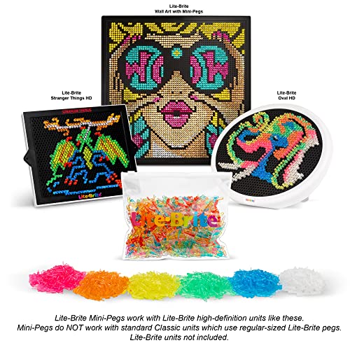 Image of Lite Brite HD Template and Peg Refill Set Plus Storage, 360 Mini-Pegs and 8 Templates