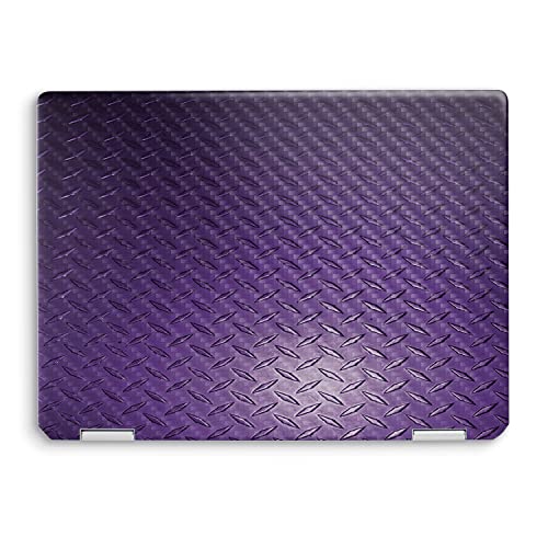Image of MightySkins Carbon Fiber Skin Compatible with HP Spectre x360 14 inch (2022) Full Wrap Kit - Purple Diamond Plate | Protective, Durable Textured Carbon Fiber Finish | Easy to Apply | Made in The USA