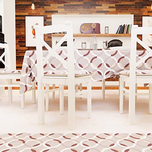 PETTI Artigiani Italiani - Kitchen Rug Runner Kitchen Non-Slip and Washable 52 x 180 cm Design Circle Beige 100% Made in Italy - Image 4