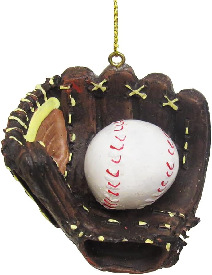 Kurt Alder Baseball and Mitt Ornament