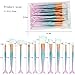 CINIDY Mermaid Makeup Brushes Set 11pcs Green Gradient Face Kabuki Brushes Foundation Powder Cream Eyebrow Eyeliner Blush Cosmetic Concealer Brush (Color)