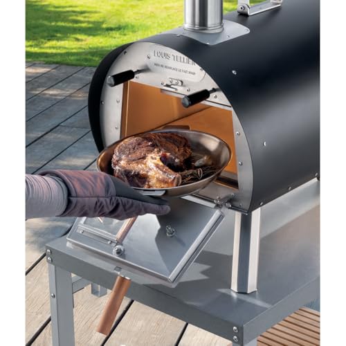 LOUIS TELLIER - MARCEL Wood Fired Outdoor Oven - Portable Oven for Camping, Picnics, and Backyard Cooking - Black - Image 4