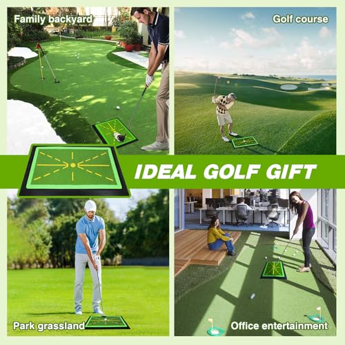 Golf-Trainingsmatte & Golfschaukelmatte – Übungsmatte Mit Rutschfester Gummibasis Für Präzises Ballstriking & Swing-Feedback – Indoor & Outdoor Für Anfänger & Fortgeschrittene