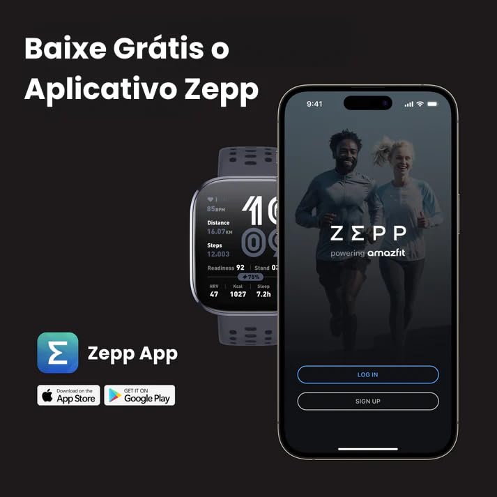 Amazfit Bip 6 Smart Watch 46mm, 14 Day Battery, 1.97" AMOLED Display, GPS & Free Maps, AI, Bluetooth Call & Text, Health, Fitness & Sleep Tracker, 140+ Workout Modes, 5 ATM Water-Resistance, Stone