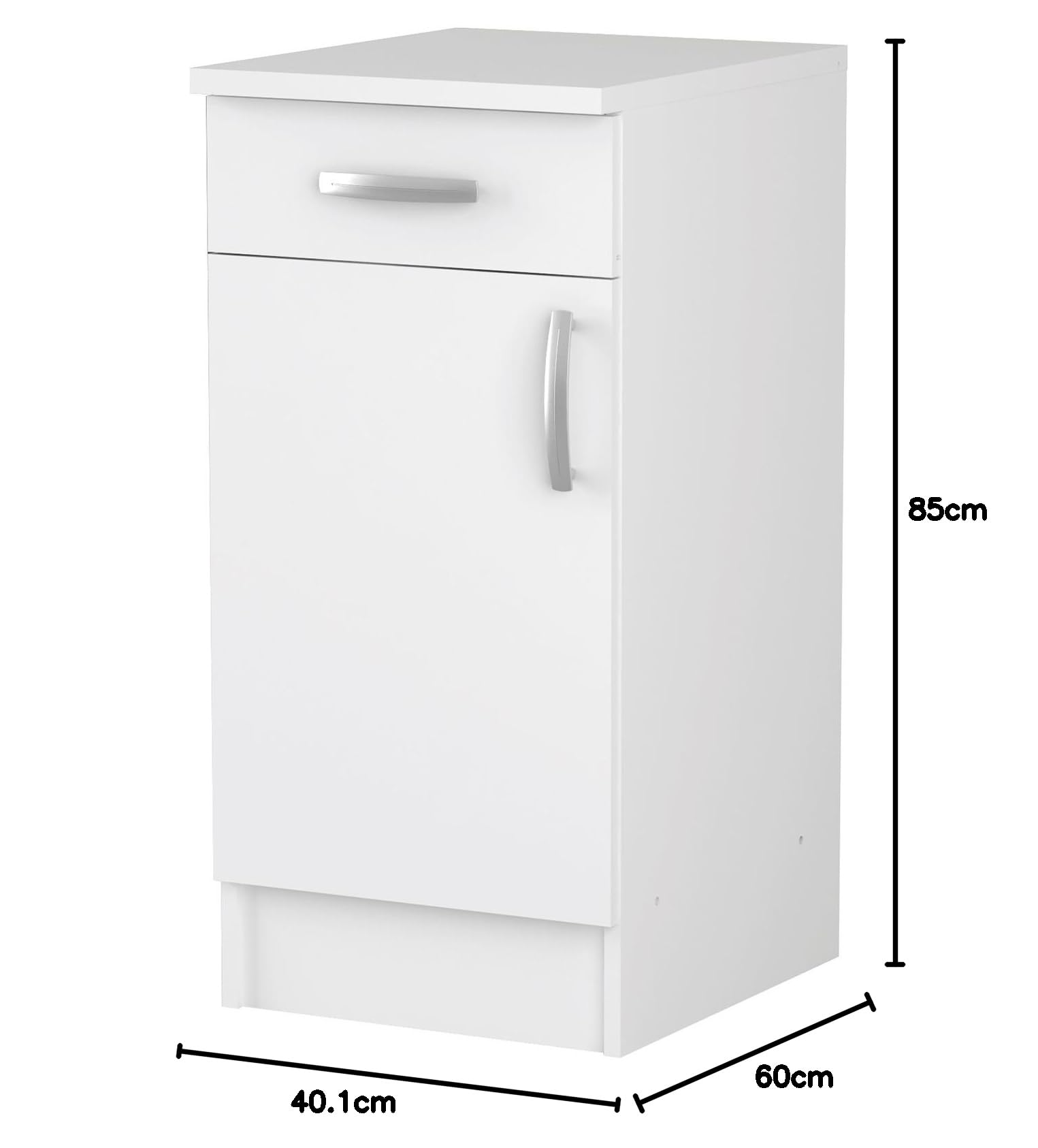 Meuble Haut De Cuisine 13 CASA Adria A1 100 Cm 2 Portes - Blanc 100x28x60 Cm - Mélamine