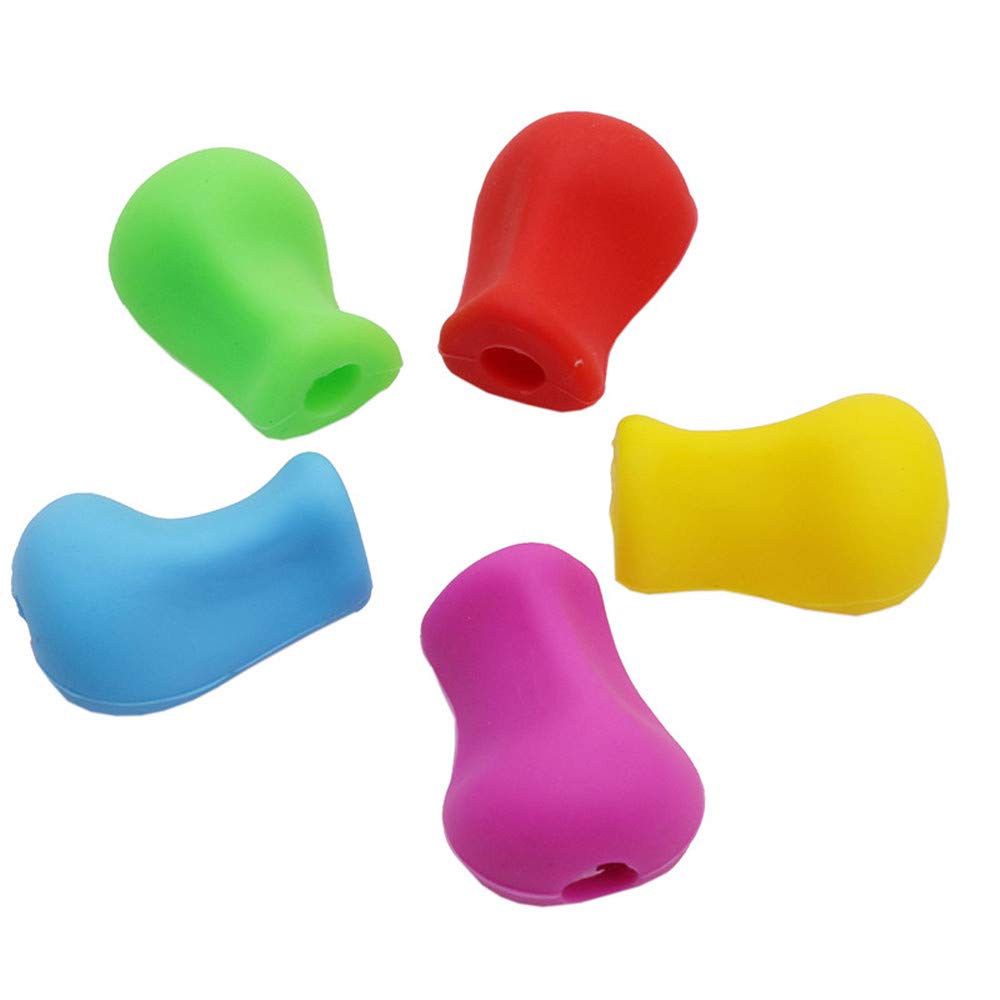 Pencil Grips for Children Handwriting,5pcs Pencil Grips,Writing Aid Grip for Kids,Silicone Ergonomic Posture Correction Writing Tool for Preschoolers,Adults or Special Needs Lefty or Righty