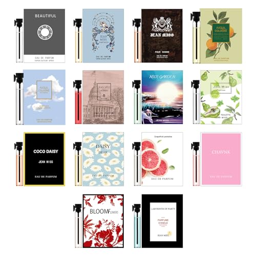 **Mens Cologne Sampler Sets, 14 Pack Perfume Samples for Men - Fragrance Sample Set Full Vials, Men's Cologne Gift to Organise and Fresh Scents in Travel or Office