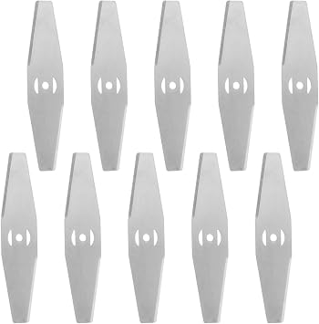 10 PCS Metal Replacement Blades for Grass Trimmer & Brush Cutter, Durable Lawn Mower Strimmer Accessories   Compatible with Cordless & Electric Garden Trimmers for Cutting Grass & Weeds