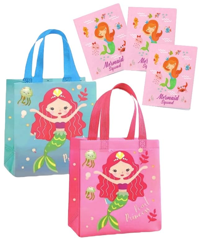 Le Delite Mermaid Theme Party Favor Gift Bags 10 Pieces With Name Tag For Return Gifts For Kids |Doll Printed Gift Bags Princess Goodies Handbag For Gifting|Weddings|Birthday|Holiday Presents,Multi (B0BRHMXC6T) Amazon Price History, Amazon Price Tracker
