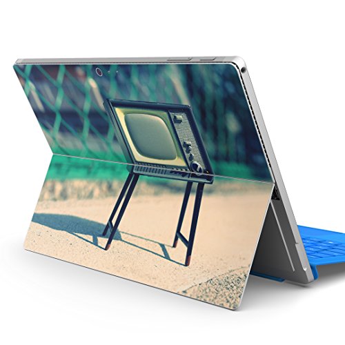 igsticker Surface pro7 (2019) pro6 pro2017 pro4 専用 スキンシール サーフェス ノートブック ノートパソコン カバー ケース フィルム ステッカー アクセサリー 保護 010836 テレビ レトロ 写真