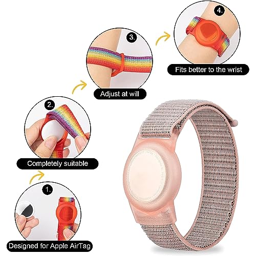 Image of Bracelet for AirTag Kids,Protective Cover for Air Tag with Nylon Wristband