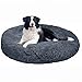 Yuly Moelleux Tapis Chien Coussin XL, XXL Orthopedique Panier Chien Anti Stress, XXXL Rond Coussin Apaisant Panier pour Chien Moyen Grand Taille Donut, Lavable Peluche Animale Compagnie Lit