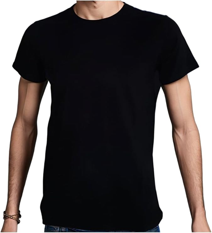 Splash Anime T-shirt 100% Cotton Black Combed Basic Men's T-Shirt