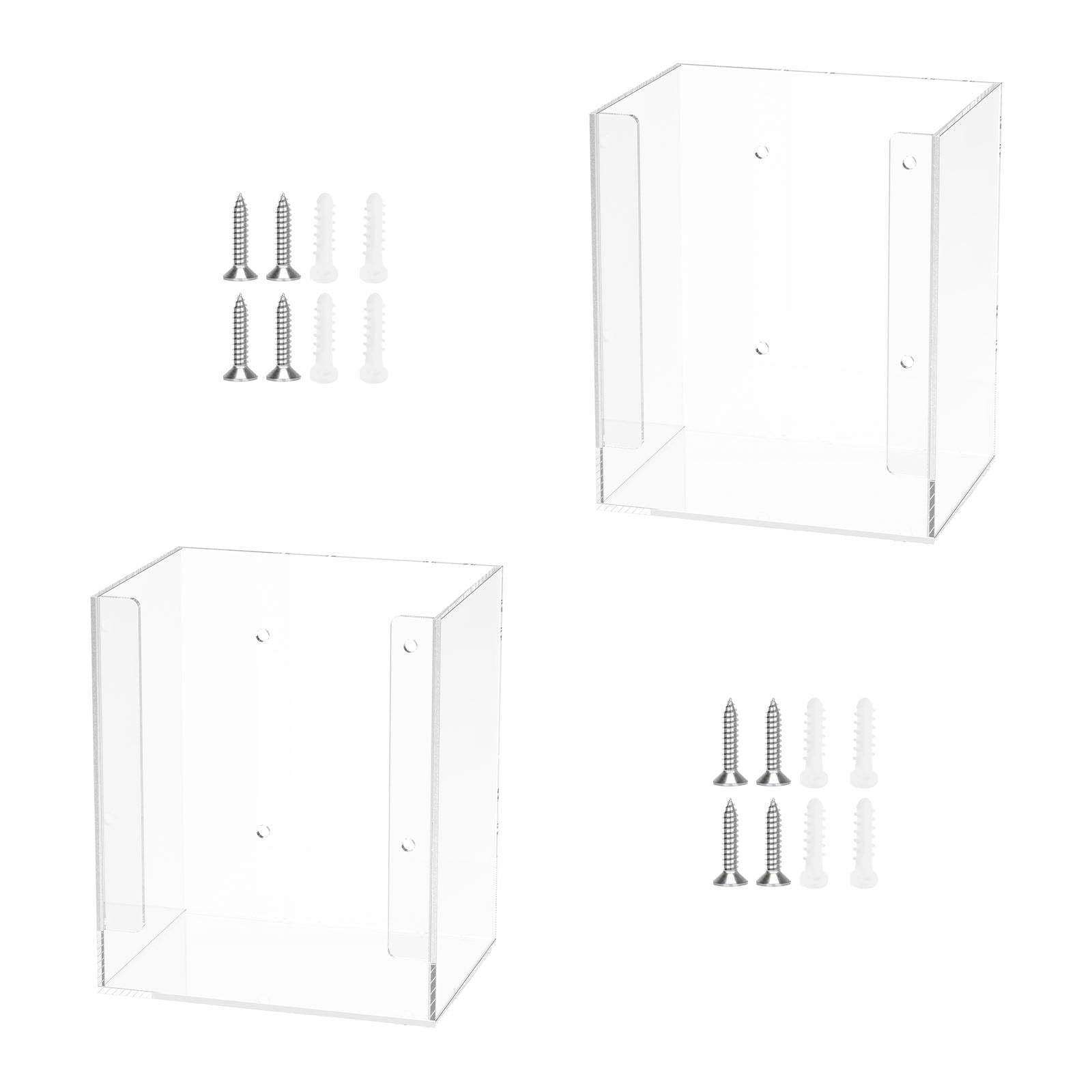 ZLHETWT Glove Box Dispenser, Acrylic Glove Box Holder, Clear Glove Box, Clear Glove Holder,Clear Glove Dispenser, Practical Acrylic Glove Box Holder for Home Kitchens