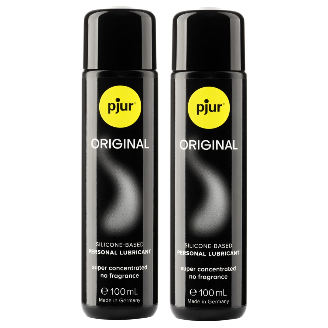 pjur ORIGINAL - Premium Silikon-Gleitgel - lange Gleitfähigkeit ohne zu kleben - sehr ergiebig und für Kondome geeignet - 100ml (2er Pack)