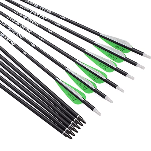 Archery Bow Carbon Arrow Hunting Target Practice Arrows 30 Inch with Removable Tips for Compound & Recurve Bow...