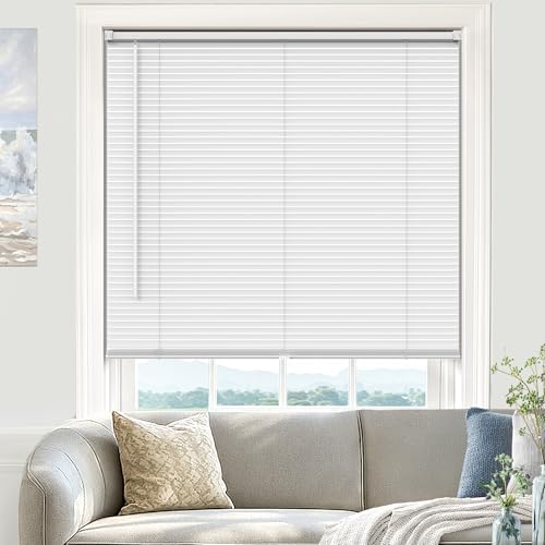 UNISHADES Blinds for Indoor Windows 1" Vinyl L-Shaped Slats Cordless