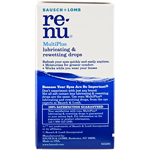 Renu Multiplus Lubricating And Rewetting Soft Eye Contact Lens Drops 0.27 Fluid Ounces (Pack Of 4) #TOP2