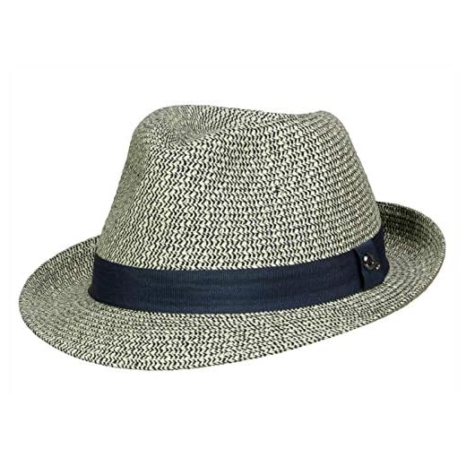 Göttmann Onyx Trilby Hut aus Papierstroh - Blau (50) - 61 cm