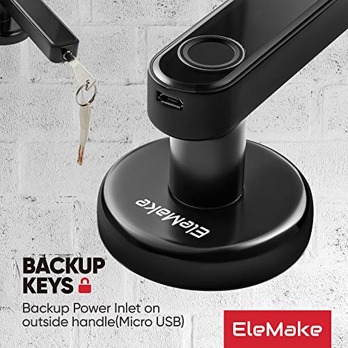 Fingerprint Door Lock - Fingerprint Door Handle With Keypad, Auto Locking, App Control Touchscreen Digital Entry, Smart Biometric Door Lock With Bluetooth/Fingerprint/Code/Keys For Home Office #TOP3