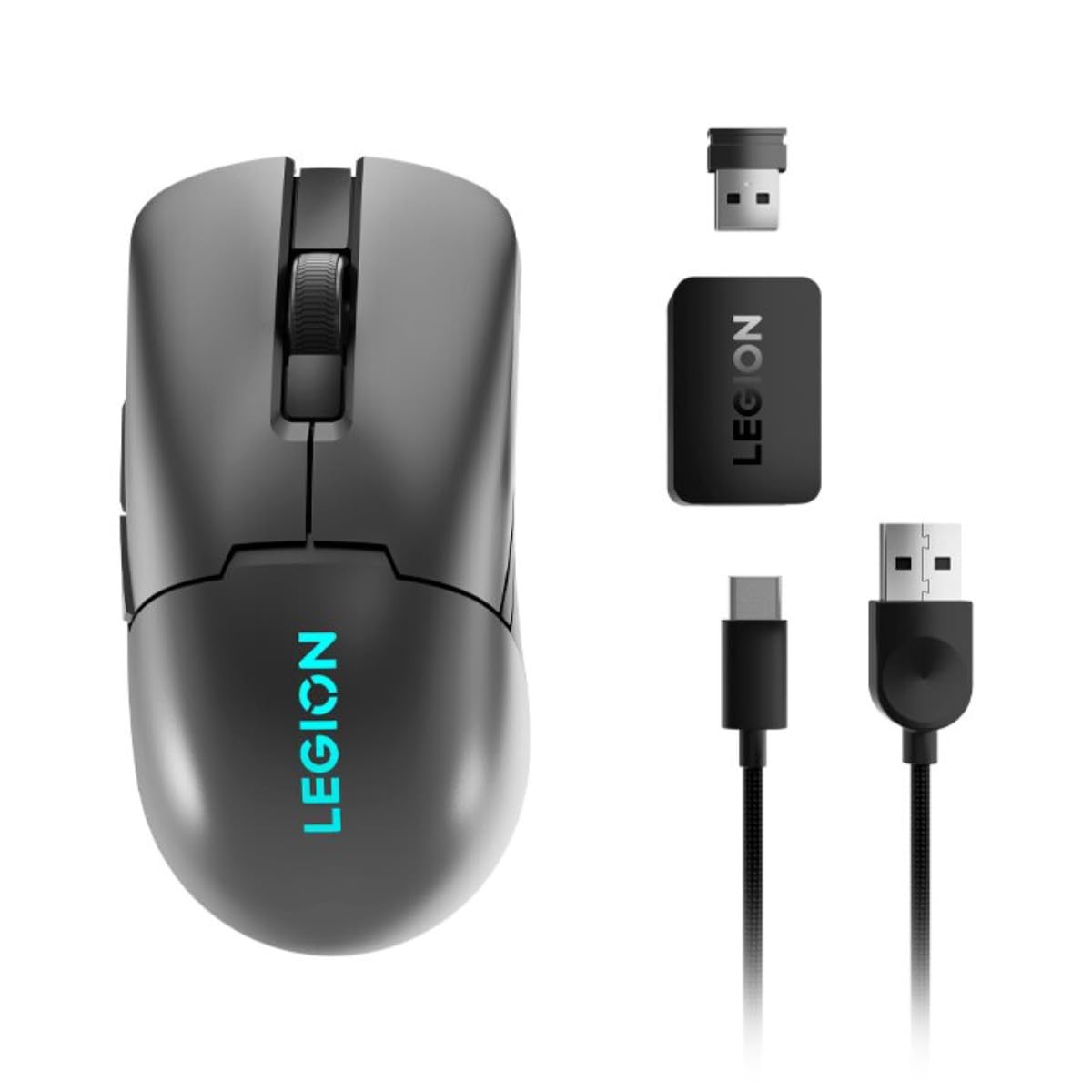 Lenovo Legion M600s Qi - Ratón inalámbrico para Videojuegos (6 Botones), Color Negro