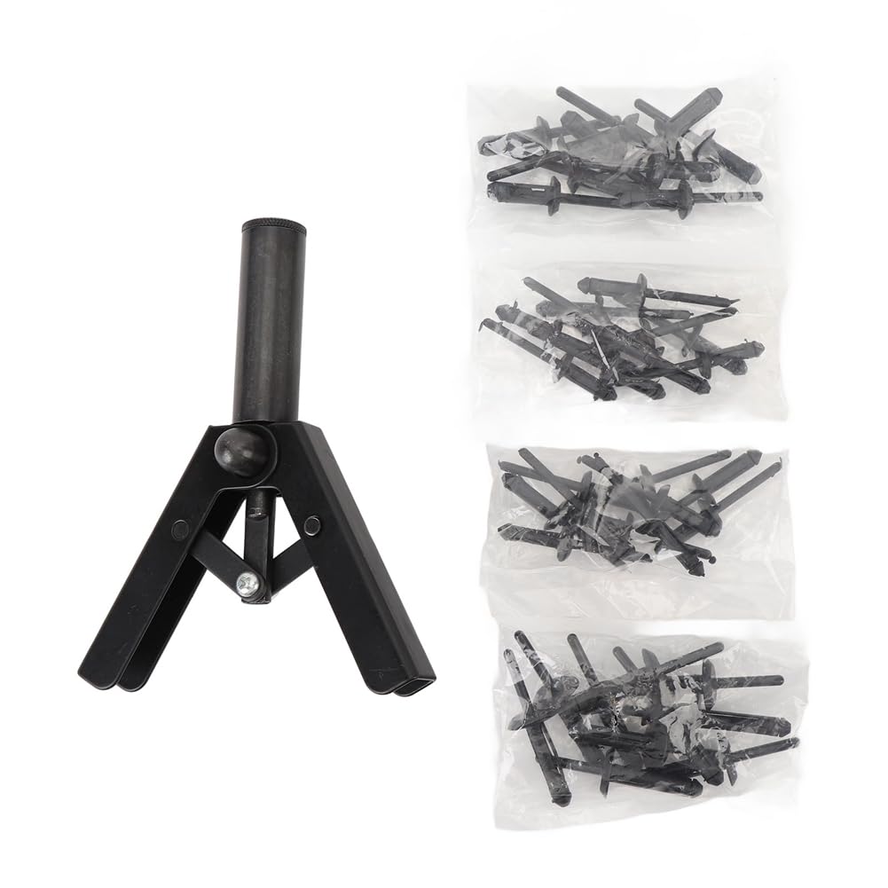 Teuypty Professional Hand Riveter Set With 40 Plastic Rivets Single Handed Professional Hand Riveter Tool Manual Riveting Tool With 40 Plastic Rivets For Car Door Panels