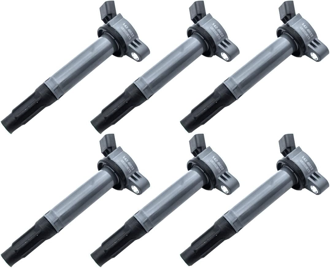HICKS Ignition Coil Pack UF487 Fit for 2006-2012 Toyota RAV4 (3.5L), 2010-2017 Toyota Camry (2.5L) (3.5L), 2007-2018 Lexus ES350 (3.5L), 2007-2015 Lexus RX350 (3.5L), Set of 6