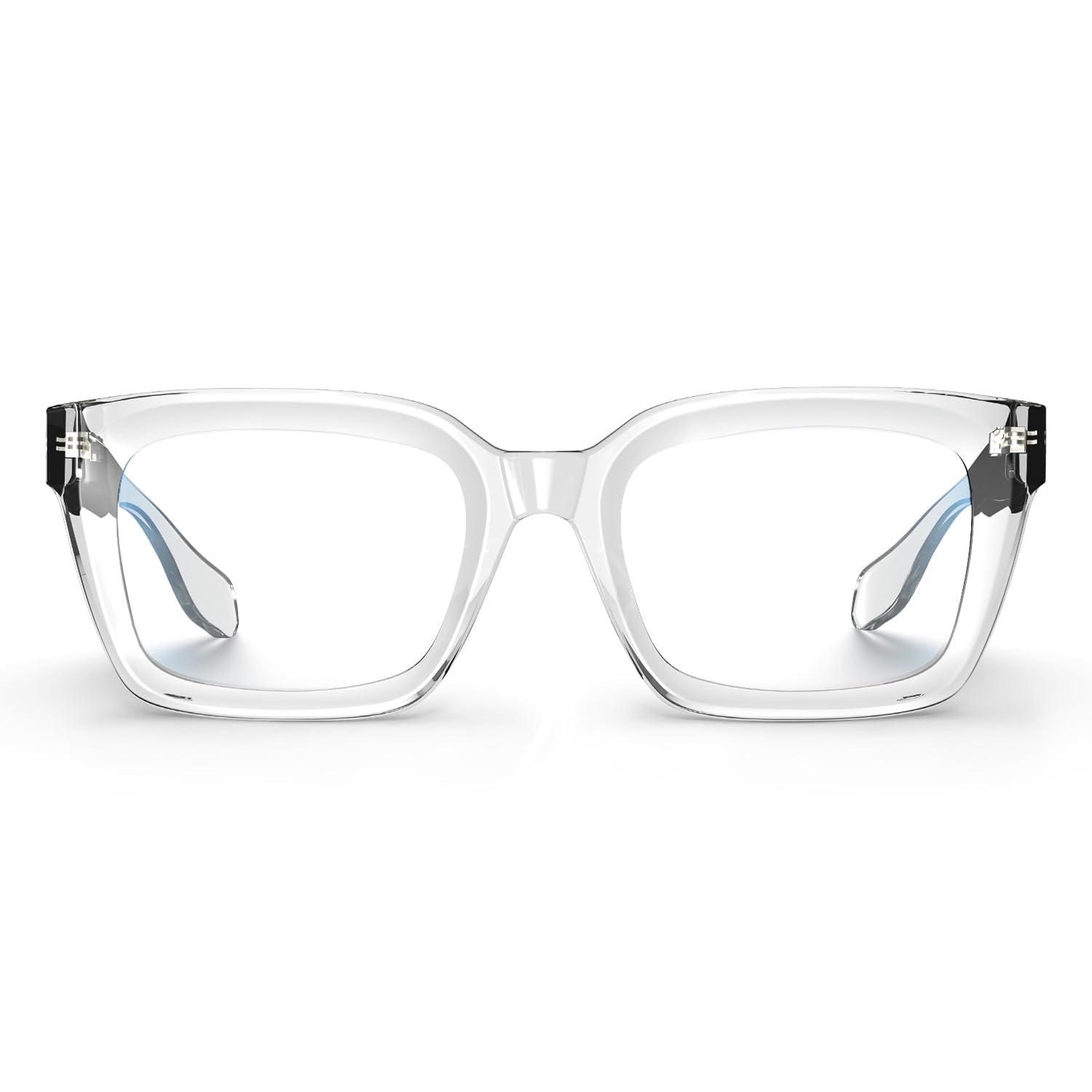 Blaulicht-blockierende Brille mit Anticomputer-Blendung, für Gaming und Lesen, für Damen und Herren, farblos, Large