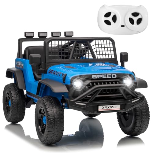 12V Ride On Truck Car, Kids Electric Vehicles Car W/Parent Remote Control, 3...