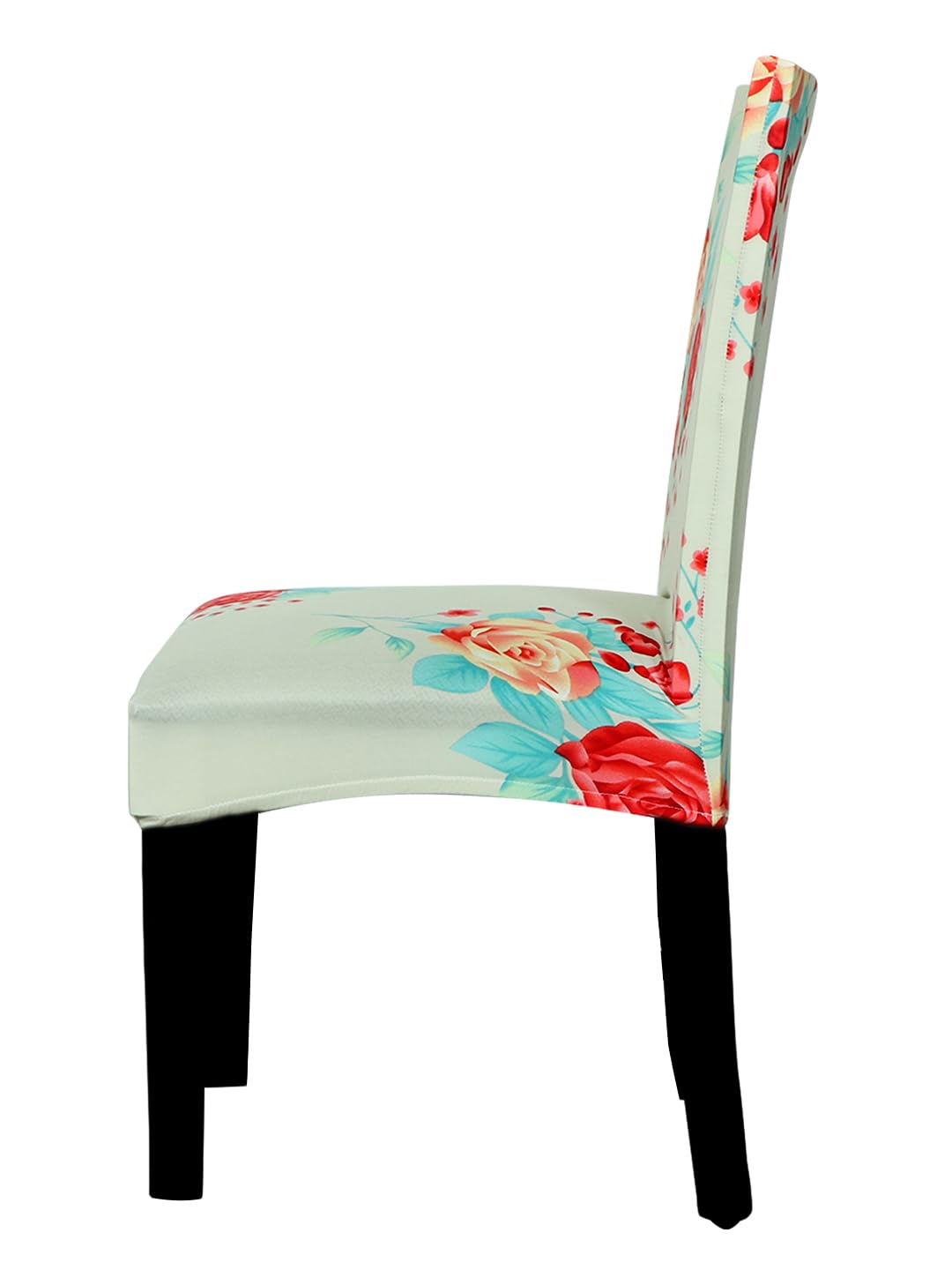 House of Quirk Polyester Elastic Stretch Removable Washable Short Dining Chair Seat Cover Protector Slipcover (6, Blue Ash) 2