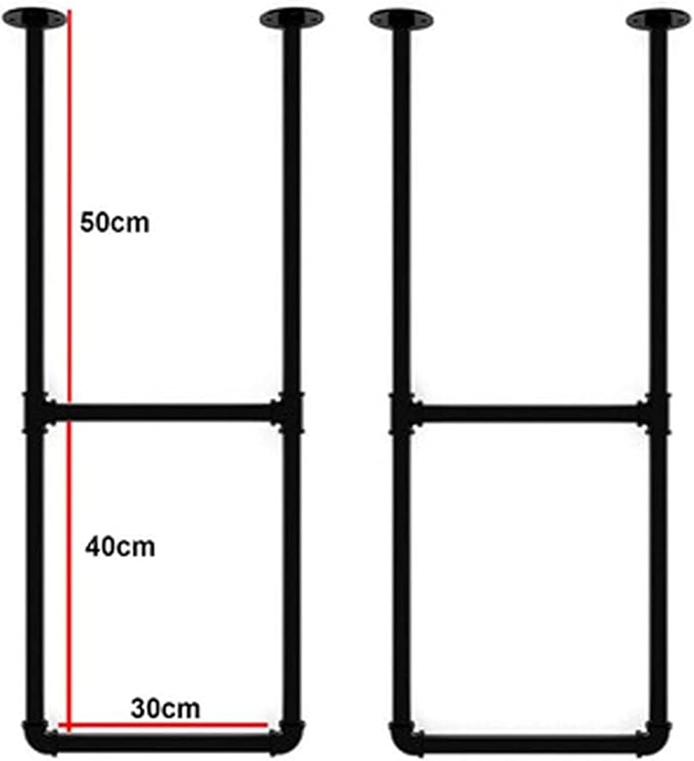 Ceiling Wine Rack Display Stand - Black Hanging Wine Glass Holder, Ceiling Hanging Flower Stand, Bar Decoration Storage Rack/Floating Rack/Plant Shelf/Shelves(80x30x90cm)