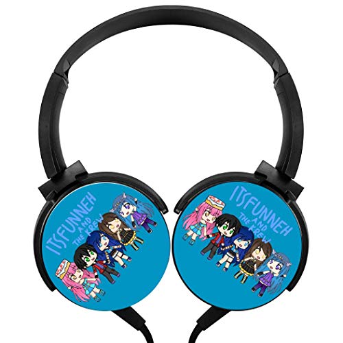 Fun_neh & Krew Game Over The Ear Headphone Wired Subwoofer Stereo Headphones Graphic Black