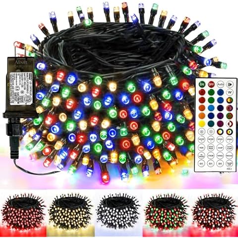 Albelt Smart Color Changing Christmas Lights and Halloween Lights 66FT 200 LED Fairy LED String Lights with Remote & Timer, RGB Christmas Decor Indoor Outdoor Party, Lights for Christmas Trees Cover