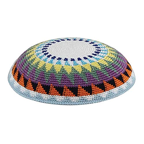 Image of Zion Judaica Quality Knit Kippahs Bulk Packs Knitted Kippot and Single Hand-Knit Kippas Kipa Clips Included