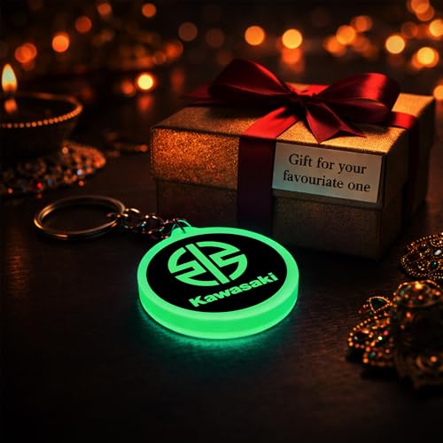 Image of Mi Glow Store Glow in Dark Keychain for Bike Men | Gift for Man | Bike Accessories | Charges in Light Glows in Dark | Key chain for Bike