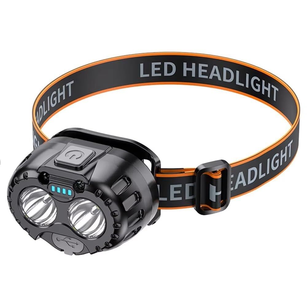 Lampe Frontale Rechargeable à capteur, Lampe Torche LED, Lampe Frontale USB, idéale for la pêche ou Le Camping