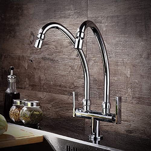 Robinet de salle de bain en cuivre chromé élégant et durable avec bec rotatif