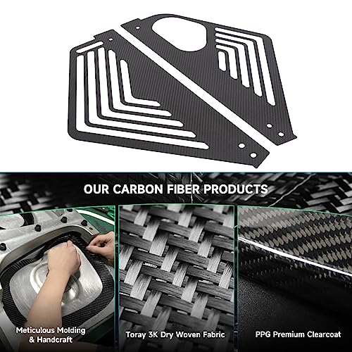 Image of TOYCIDFG Engine Bay Panel Cover Compatible with C8 Corvette 2020-2026, Left Right Splash Shield Case Guard Carbon Fiber Engine Bay Accessories (Matte Black)