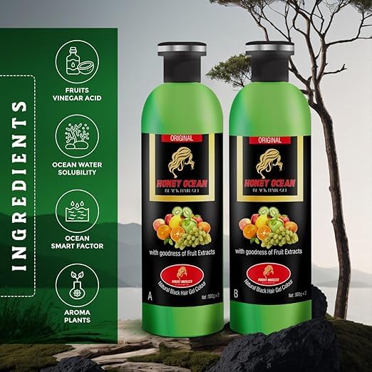 Image of Black Hair Gel |Fruit Extract-Natural long Lasting Hair Colour| Suitable for all hair types (Pack OF 2)