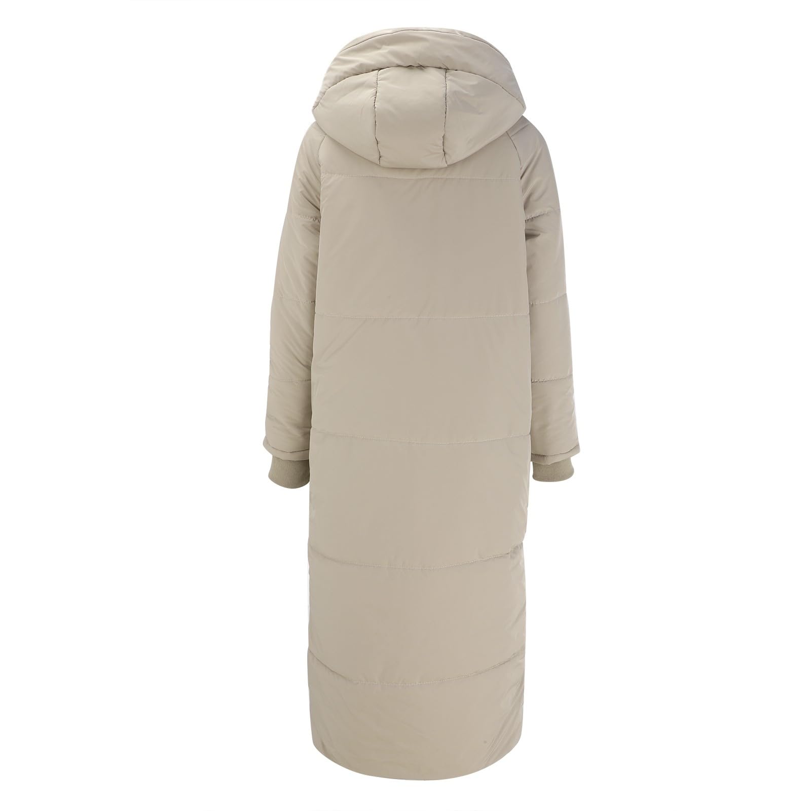 Piumino da donna, lungo, invernale, caldo, invernale, antivento, con cappuccio, giacca invernale, a maniche lunghe, in piumino, parka invernale, per outwear e outdoor