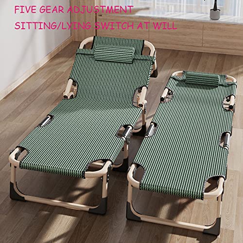 Lit de camping pliable portable et chaise longue inclinable de jardin - 6