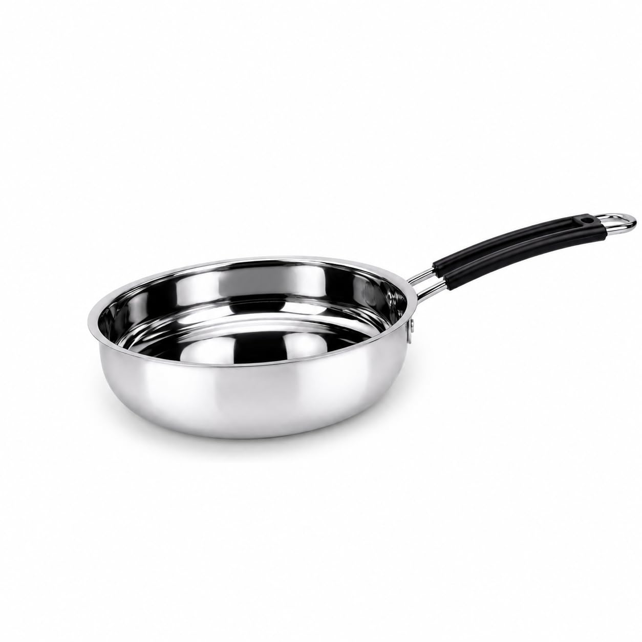 Stainless Steel Induction Friendly Fry Pan - Hw| Heavy Gauge Frypan | Gas Stove & Bottom Cookware 24 Months Warranty | Size 18 Cm-image-37