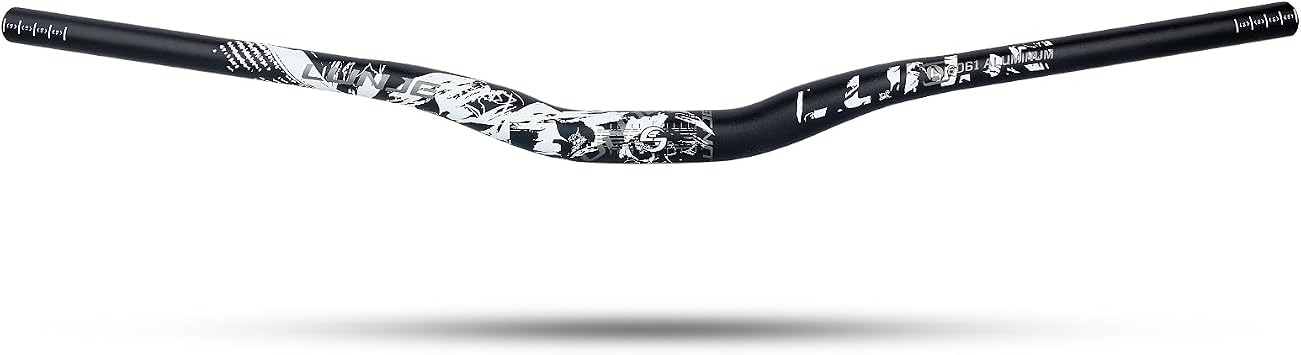Mountain Bike Handlebar, 31.8mm, 35/50/70/90/120mm Rise Options, 780mm Cutable Width, Lightweight T6 Aviation Aluminum for MTB Trail Commuter Bikes, Durable Ergonomic Chameleon Pattern-35mm Rise