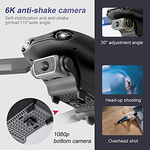 Ficha técnica Drone con cámara 6K HD 30 minutos mini drones para adultos 3KM GPS dron profesional de fotografía aérea motor brushless cuadcopter plegable 4 baterías 3 baterías - Fernando Cortés