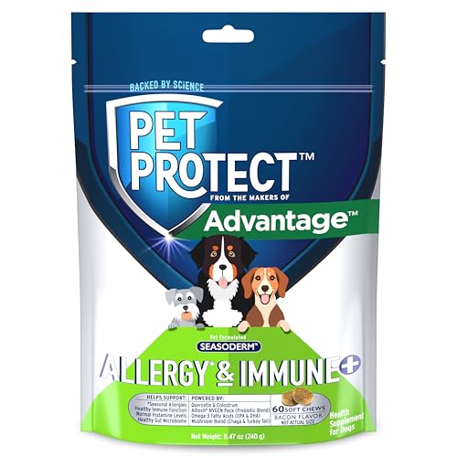 Pet Protect Dog Allergy* & Immune+, Itchy Skin Support, Vet-Formulated