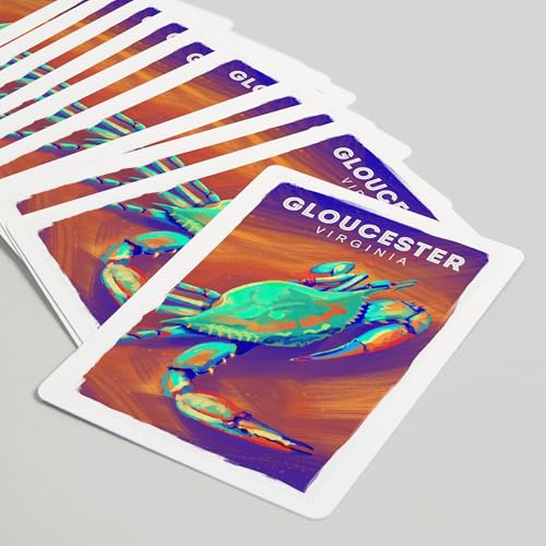 Lantern Press Naipes Póker Vivid Series Blue Crab 52 cartas miniatura 5
