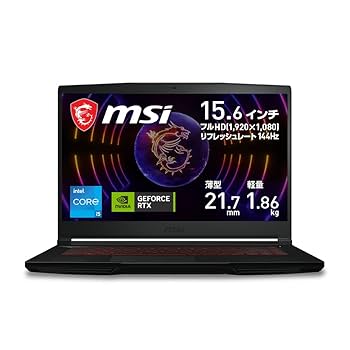 MSI GF63 Thin 10UC RTX 3050 ゲーミング ノートPC MSI、RTX3050搭載ゲーミングノートPC「GF63-10UD-628JP」発売