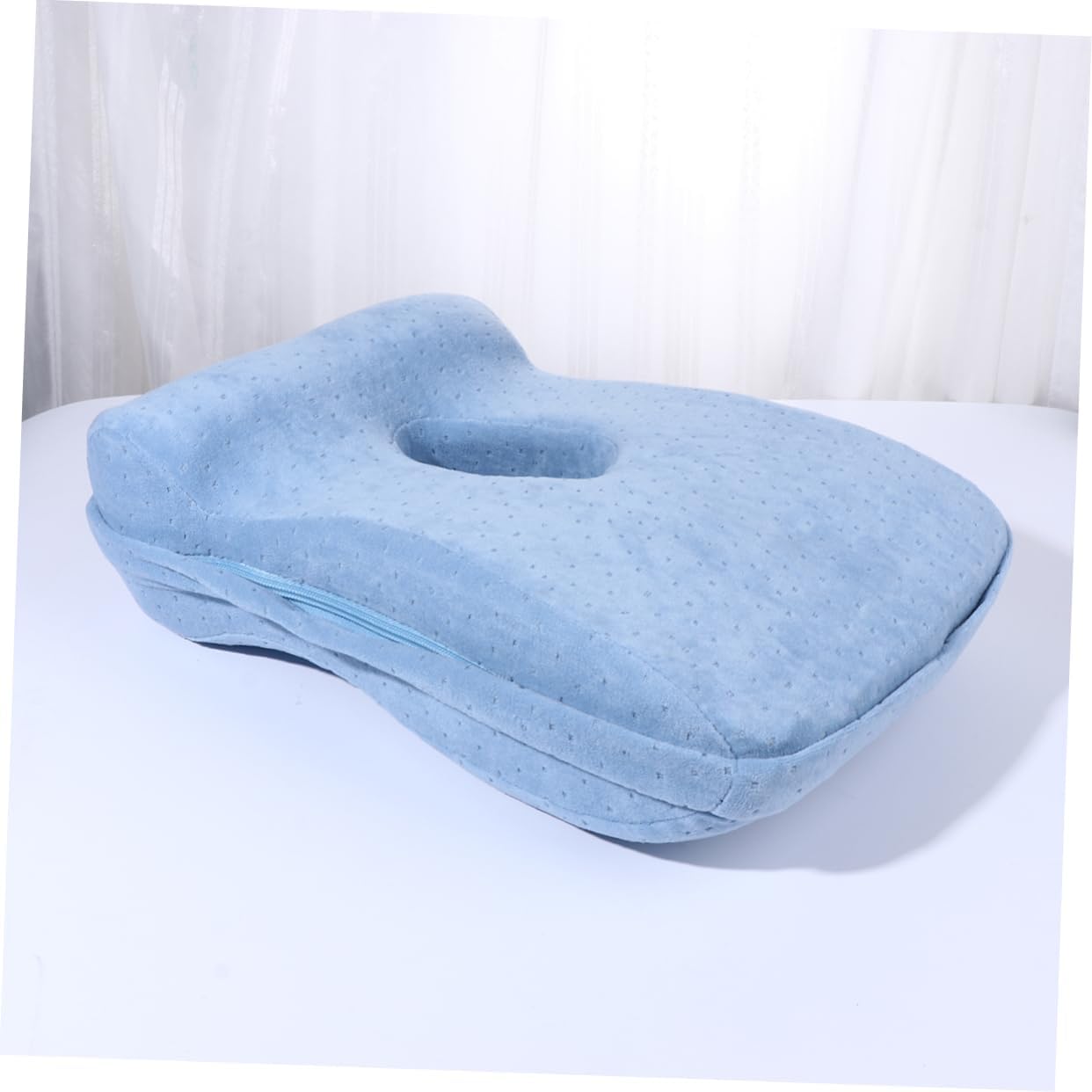 Cabilock Breathable Memory Sleeping Pillow for Travel Office and Camping Ergonomic Neck Support Cushion Lightweight Portable for Comfortable Naps